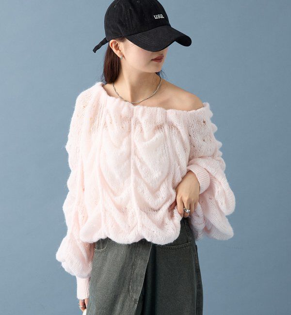  「ウェーブシアーホイップニット」|ニット・セーター|