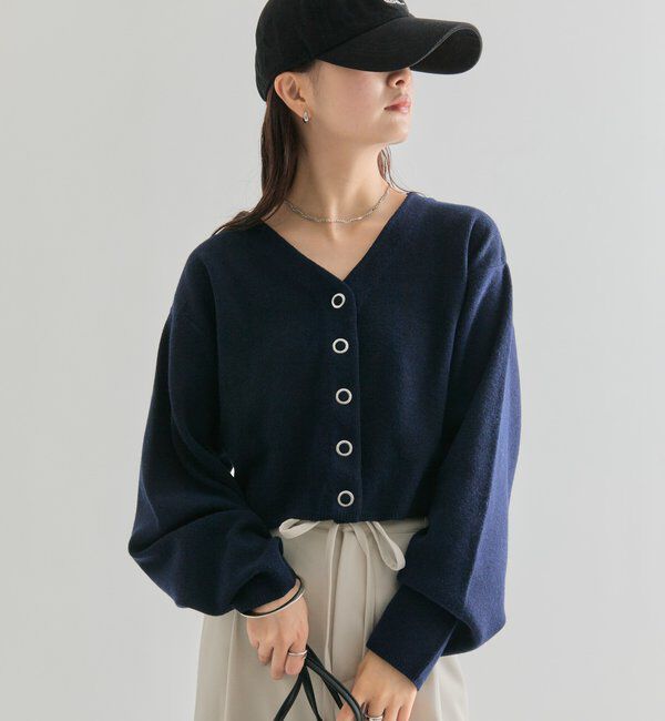  「Vボタンカーディガン」|カーディガン|