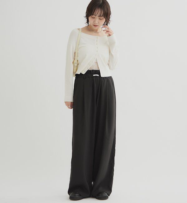  「クリアボタン カーディガン」|カーディガン|