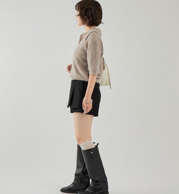  「衿付き半袖ニット」|ニット・セーター|