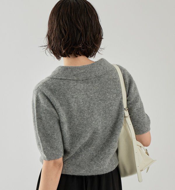  「衿付き半袖ニット」|ニット・セーター|