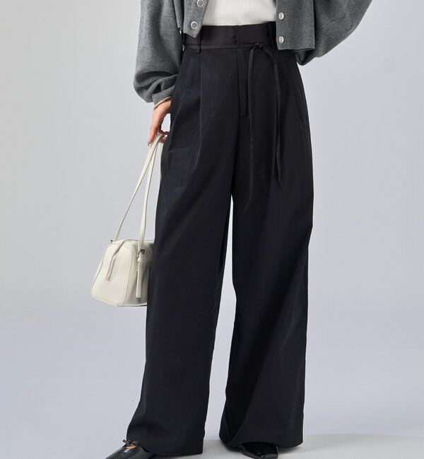  「サテンベルトパンツ」|チノ|