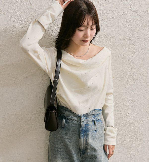  「オフショルリブニット」|ニット・セーター|