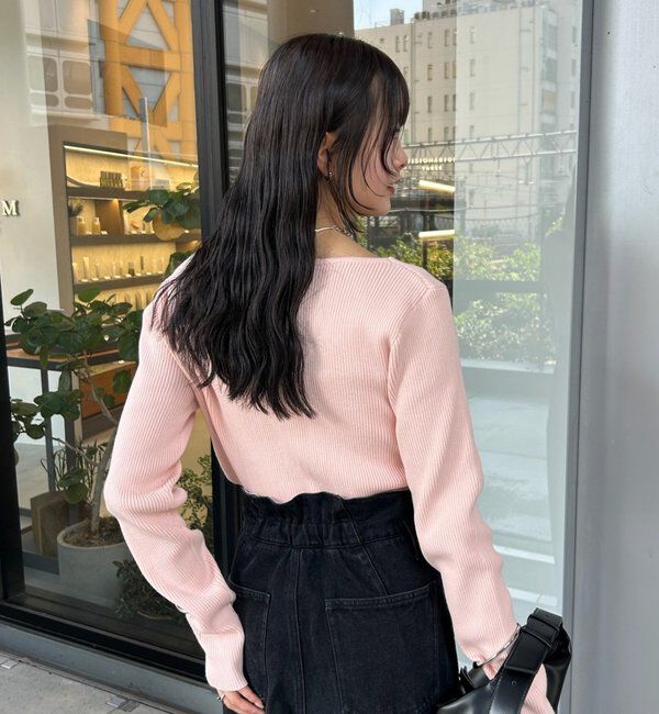  「オフショルリブニット」|ニット・セーター|