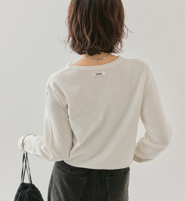  「チビボタン長袖カーディガン」|カーディガン|