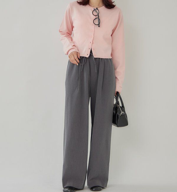  「チビボタン長袖カーディガン」|カーディガン|