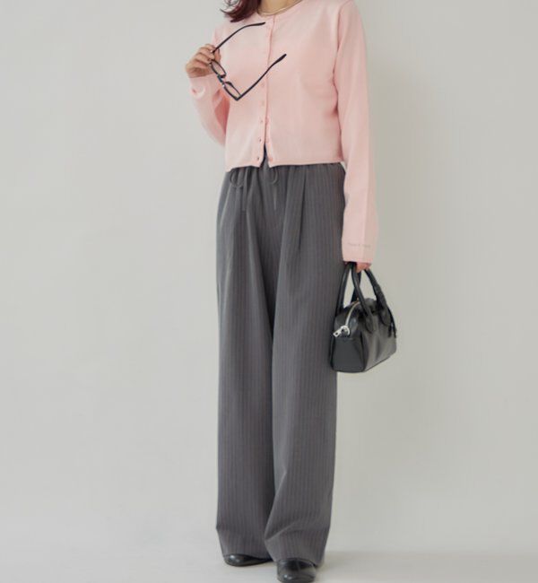  「チビボタン長袖カーディガン」|カーディガン|