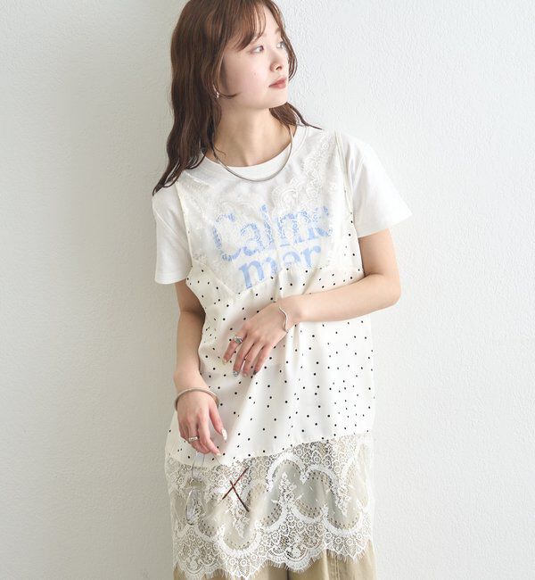  「レースサテンキャミソール」|シャツ・ブラウス|