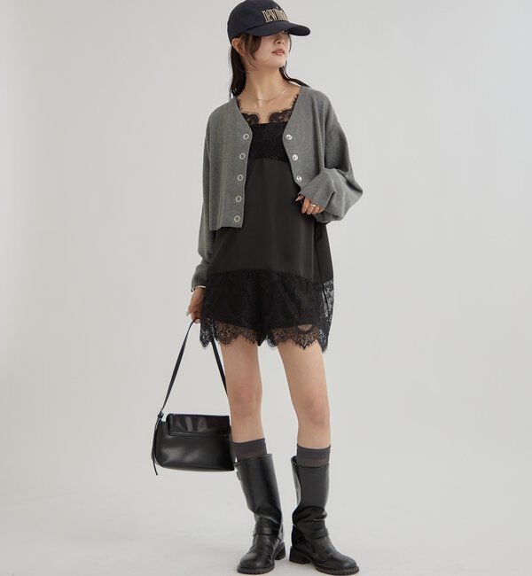  「レースサテンキャミソール」|シャツ・ブラウス|