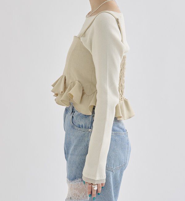  「ウェーブフリルビスチェ」|シャツ・ブラウス|