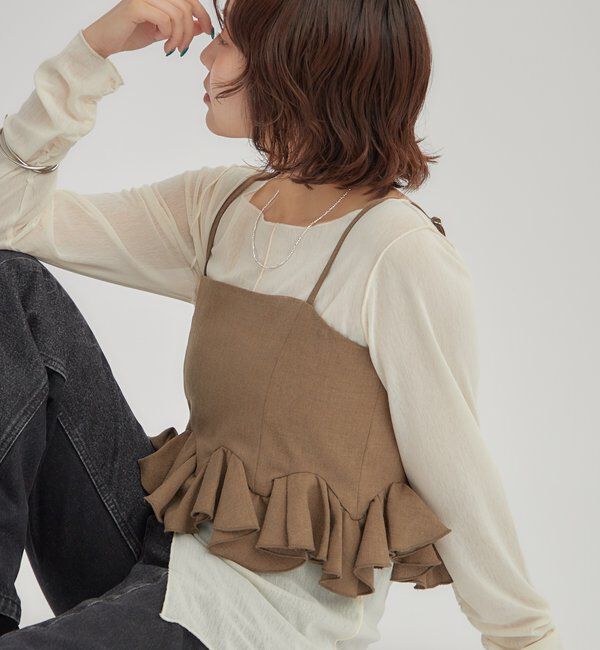  「ウェーブフリルビスチェ」|シャツ・ブラウス|