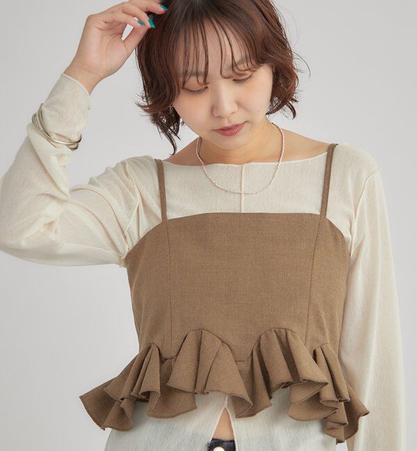  「ウェーブフリルビスチェ」|シャツ・ブラウス|