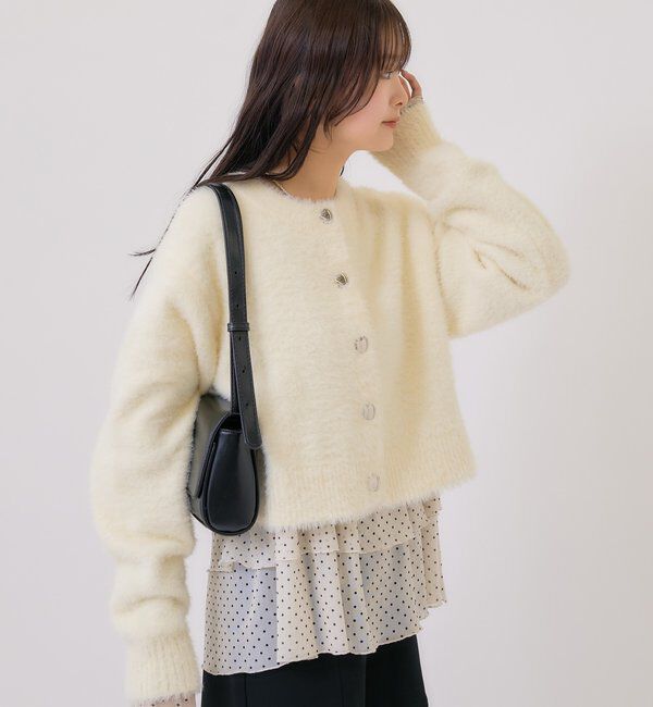  「ミンクライクジャケットカーディガン」|カーディガン|