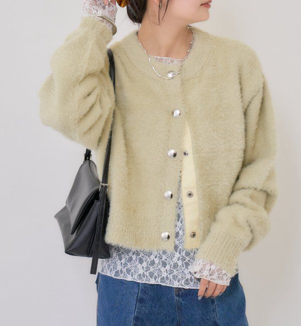  「ミンクライクジャケットカーディガン」|カーディガン|