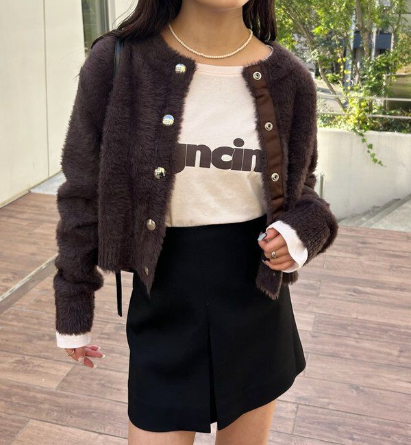  「ミンクライクジャケットカーディガン」|カーディガン|