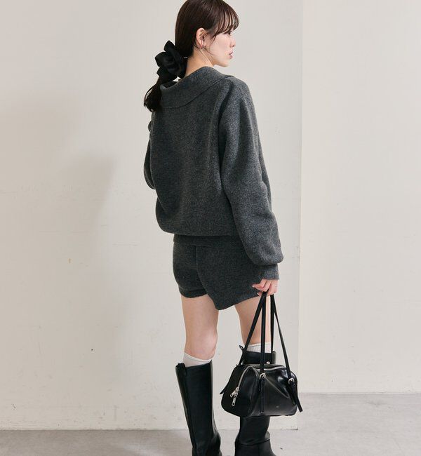  「プレート付きニットパンツ」|チノ|