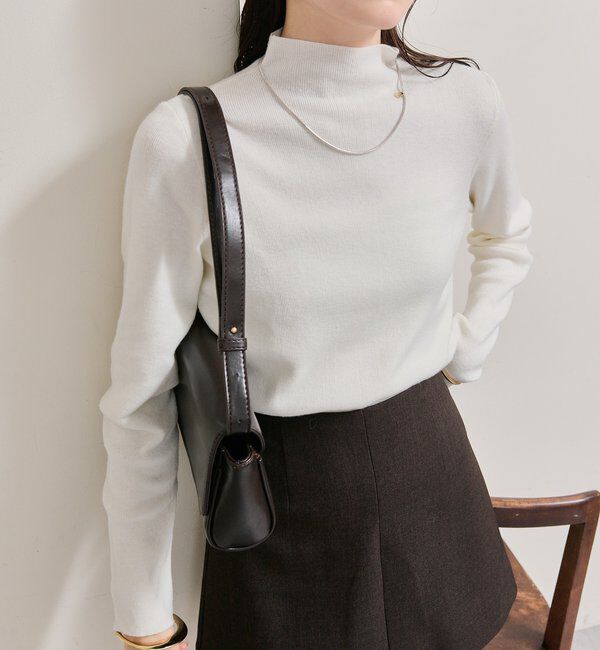  「プレート付きハイネックニット」|ニット・セーター|