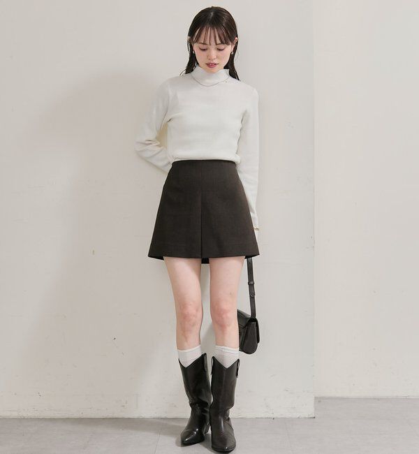  「プレート付きハイネックニット」|ニット・セーター|