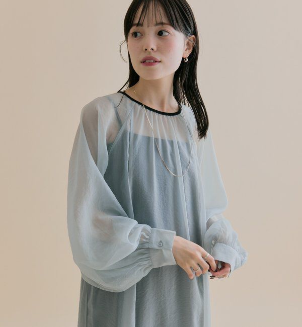  「[森川企画]シアーレイヤード ワンピースSET」|ワンピース|