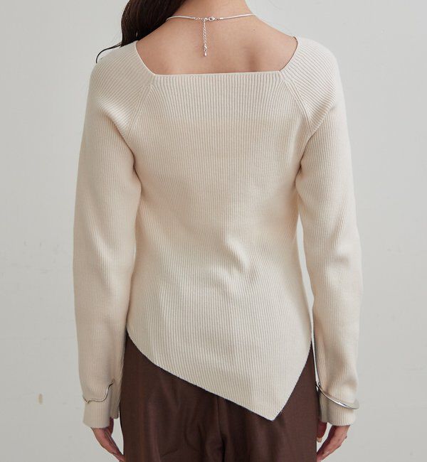  「スクエアネックリブニット」|ニット・セーター|