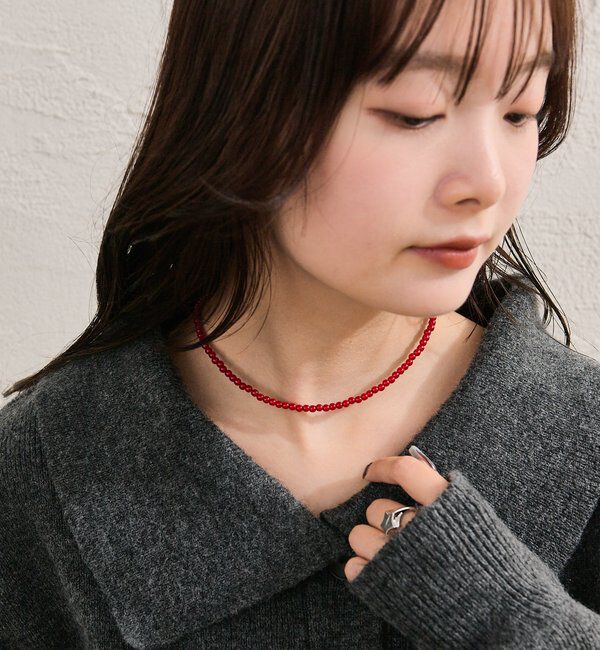  「カラービーズネックレス」|リング|