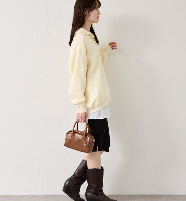  「スウェットライクヘンリーニット」|ニット・セーター|