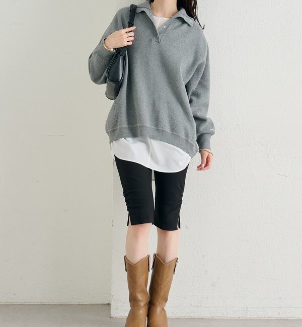  「スウェットライクヘンリーニット」|ニット・セーター|