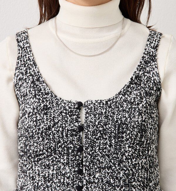  「メランジニットフリルビスチェ」|ニット・セーター|
