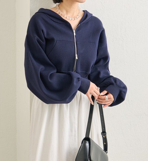  「フーディーニットショートパーカー」|パーカー|