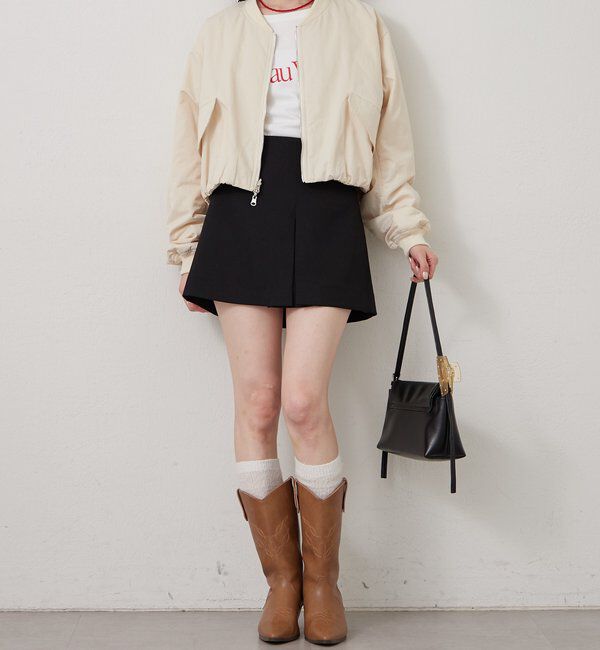  「サテンショートブルゾン」|ブルゾン・スタジャン|