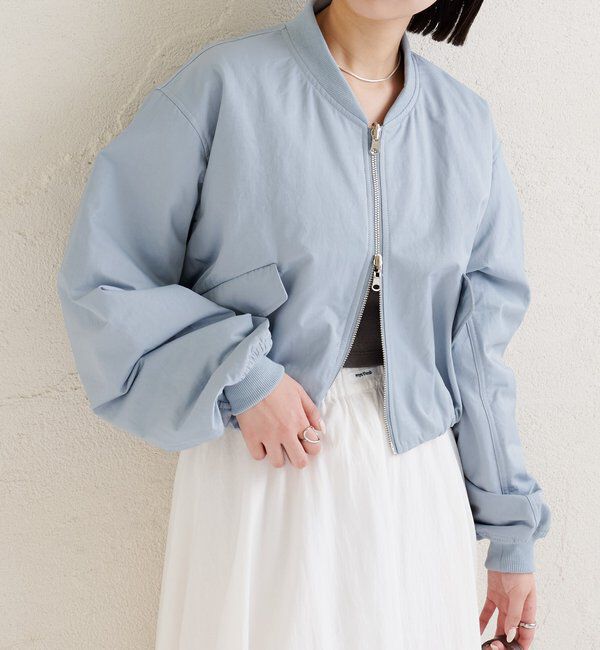  「サテンショートブルゾン」|ブルゾン・スタジャン|