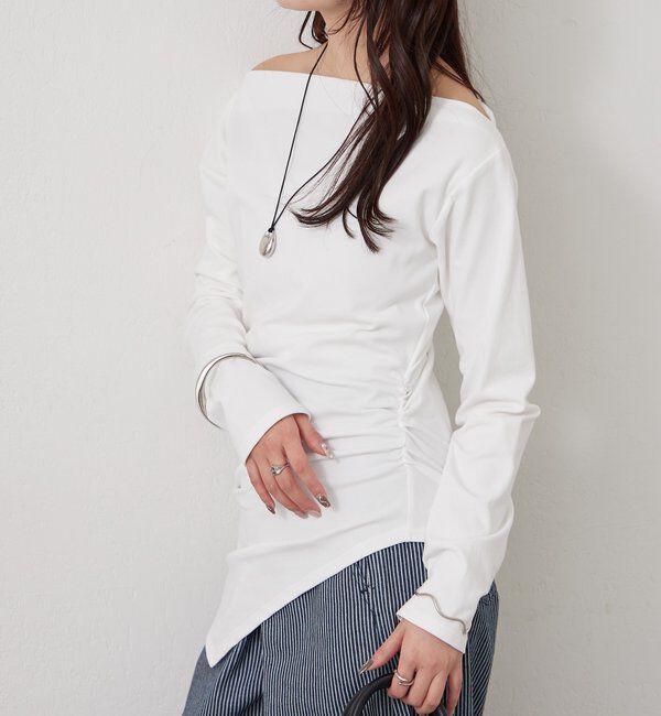  「オフショルヘム カットソー」|Tシャツ・カットソー|