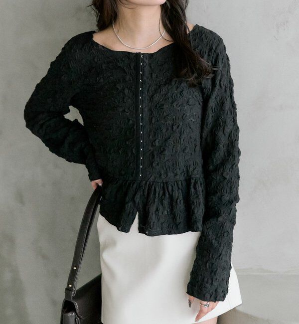  「シャーリングペプラム TOPS」|シャツ・ブラウス|