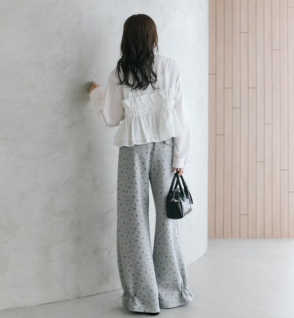  「裾ドロストスウェットパンツ」|チノ|