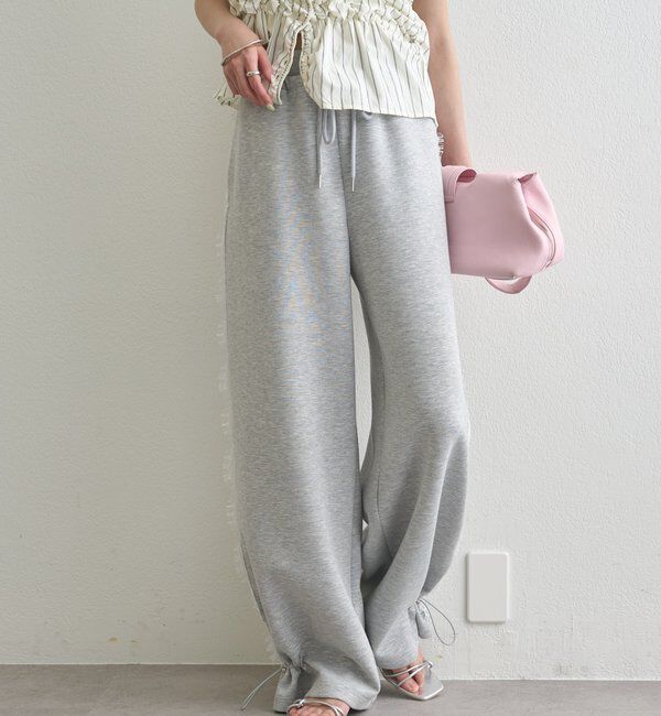  「裾ドロストスウェットパンツ」|チノ|