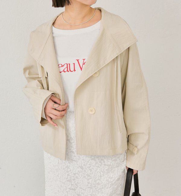  「スタンドカラーショートトレンチ」|トレンチコート|