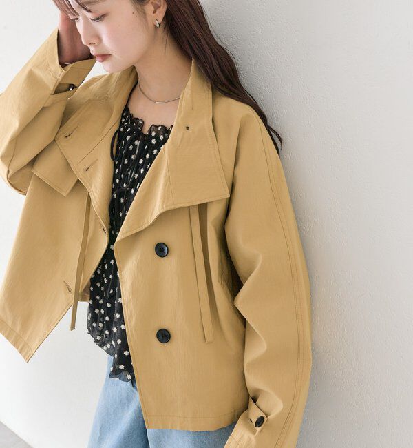  「スタンドカラーショートトレンチ」|トレンチコート|