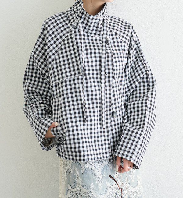  「スタンドカラーショートトレンチ」|トレンチコート|