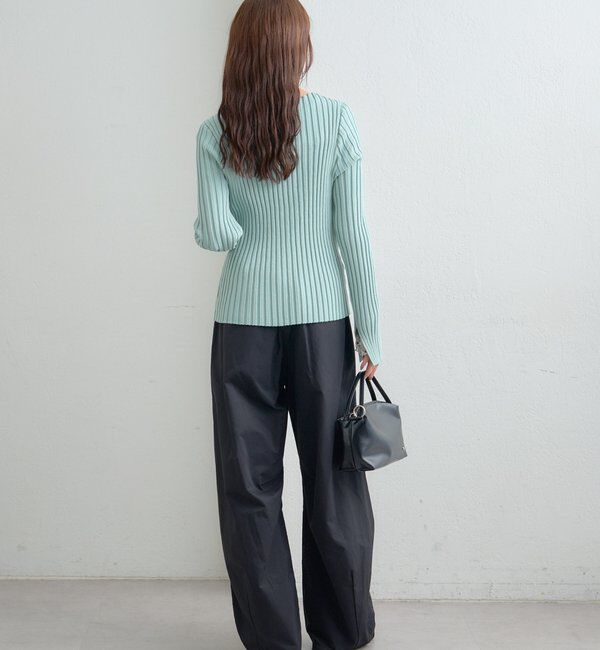  「ラウンドスリットリブカーディガン」|カーディガン|