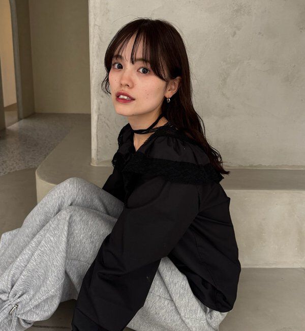  「【@lily.s_y企画】Vフリルシェイプブラウス」|シャツ・ブラウス|