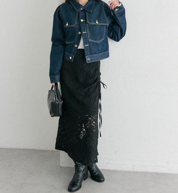  「【@sktnnm企画】金ボタンデニムパフジャケット」|ブルゾン・スタジャン|