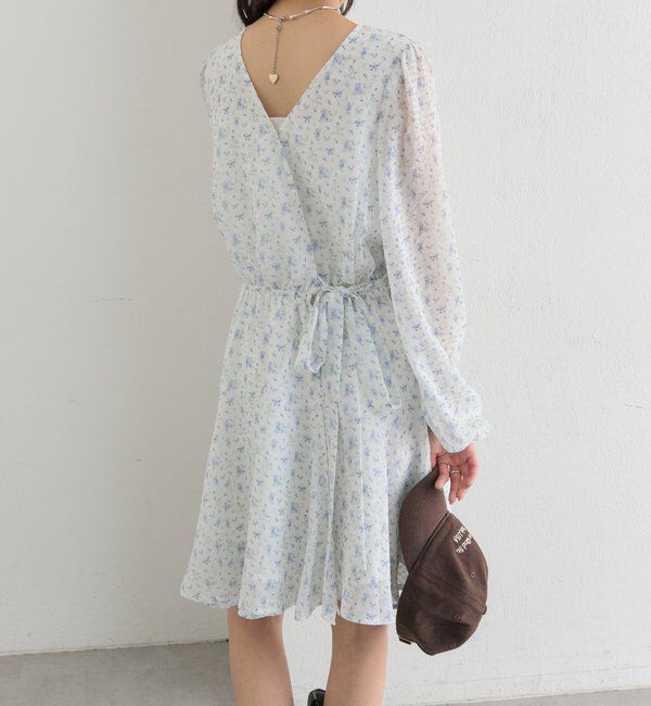  「カシュクールフラワーミニワンピース」|ワンピース|