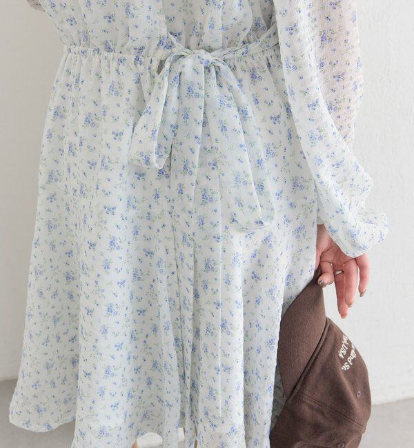  「カシュクールフラワーミニワンピース」|ワンピース|