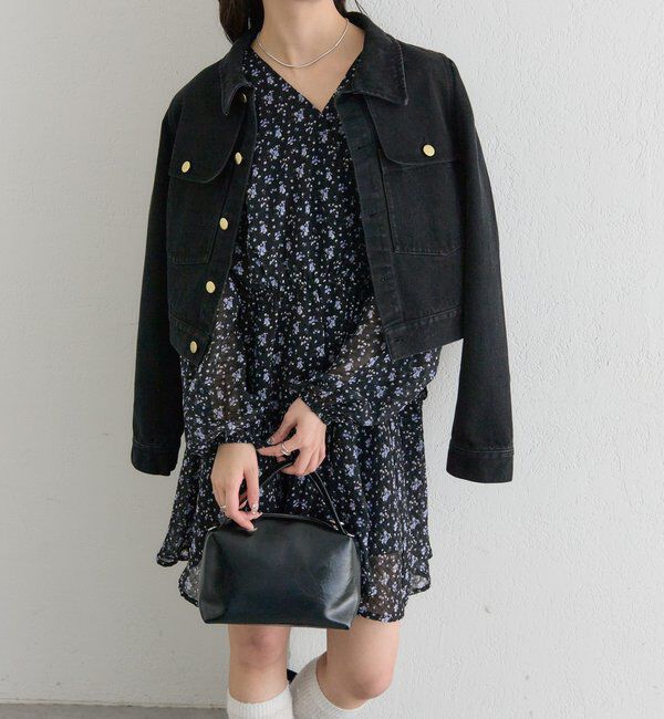  「カシュクールフラワーミニワンピース」|ワンピース|