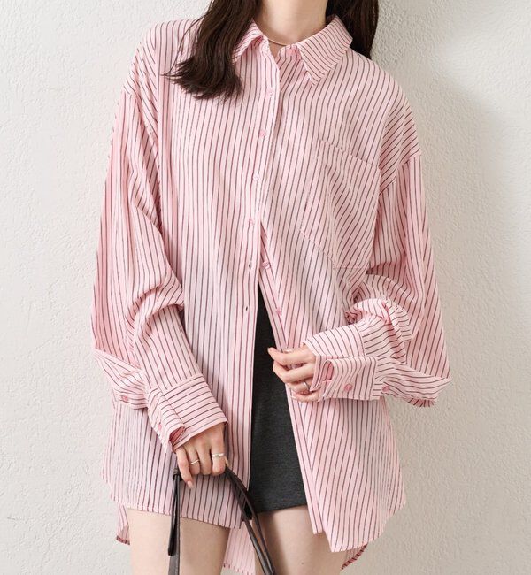  「ボタンレイヤードBIGシャツ」|シャツ・ブラウス|