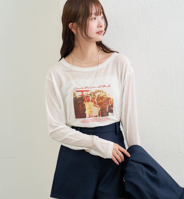  「シアーフォトロングTシャツ」|Tシャツ・カットソー|