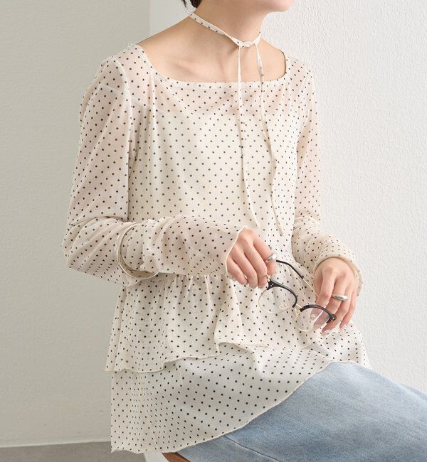  「26SSドットティアードプルオーバー」|Tシャツ・カットソー|アイボリー