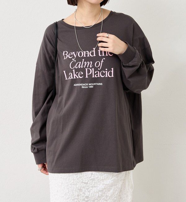  「配色BIGロゴロングTシャツ」|Tシャツ・カットソー|