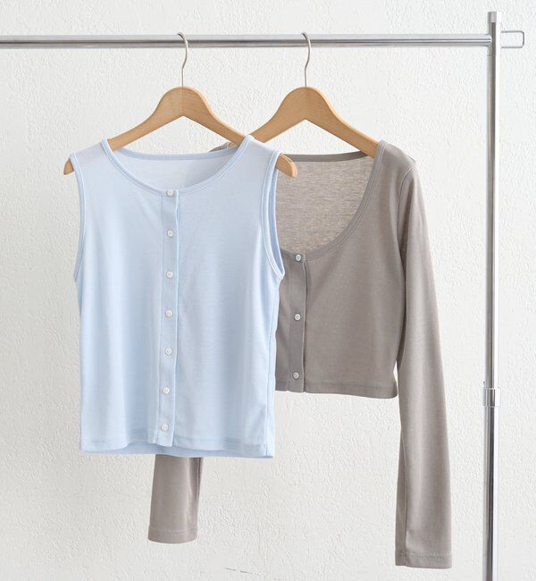  「配色レイヤードロングTシャツ」|Tシャツ・カットソー|