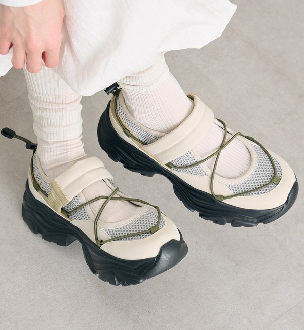  「厚底ボリュームシューズ」|その他|カーキ